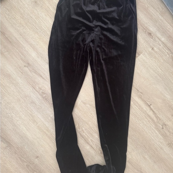 Black Velvet Pants - Picture 1 of 2